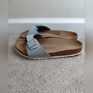 Birkenstock Women Size 41/10 Narrow  Blue Slide Sandals